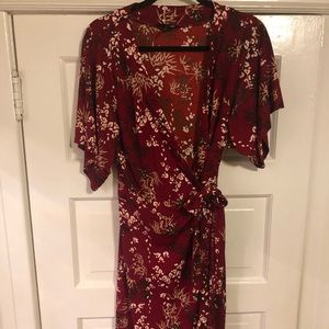 H+M size 10 cute red wrap dress